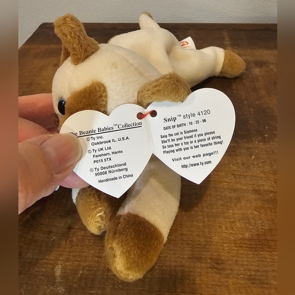 Beanie Baby Ty Vintage Origional Cat "Snip" 1996 RARE - Picture 3 of 3